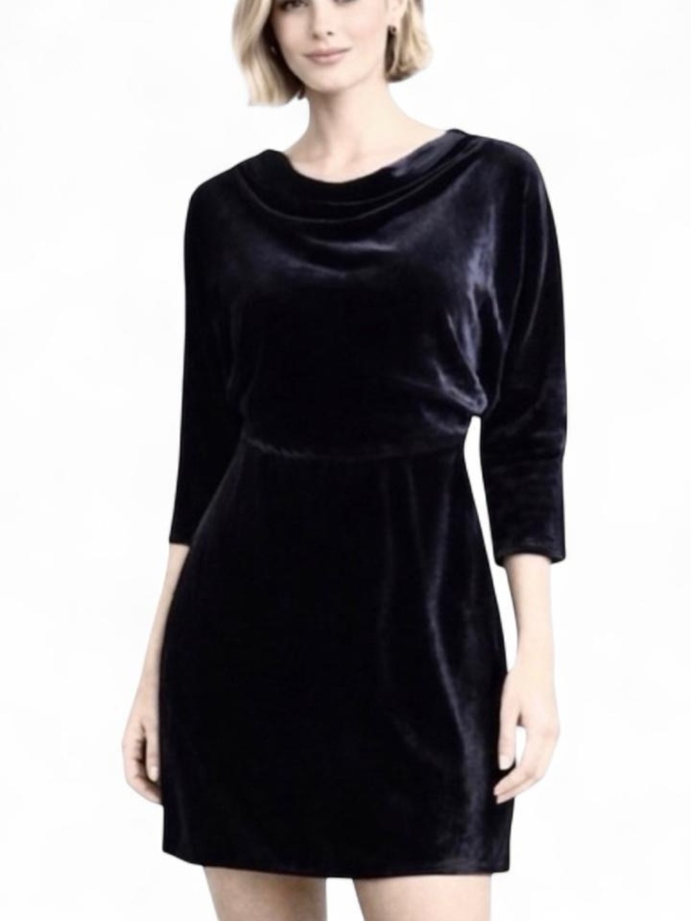 A.L.C Navy Blue Velvet Mini Dress